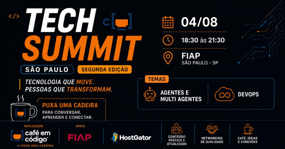Banner do evento Tech Summit – Segunda Edição