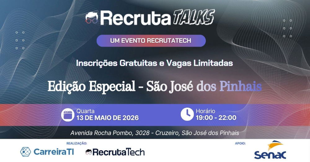 Banner do evento RecrutaTalks - Edição especial SJP