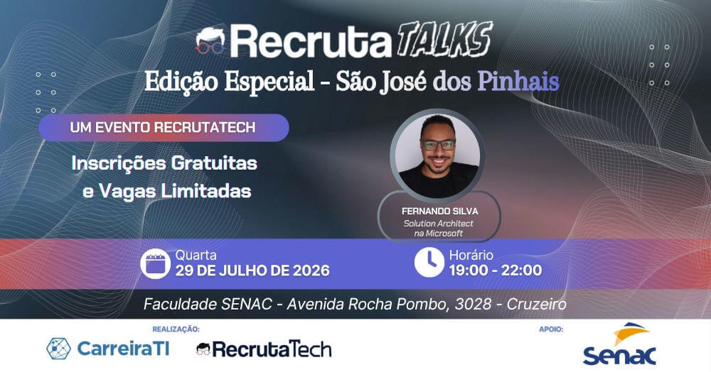 Banner do evento RecrutaTalks - Edição Especial SJP