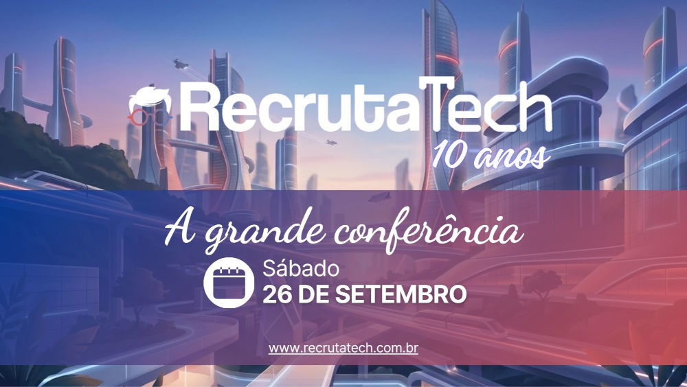 Banner do evento RecrutaTech - Edição de 10 anos